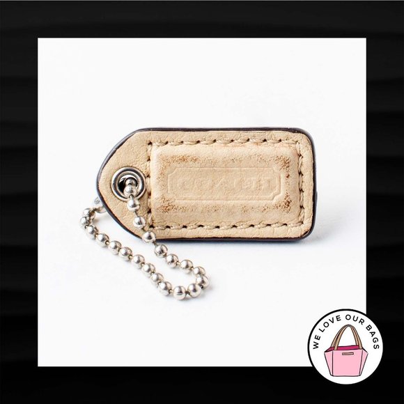 Coach Accessories - 1.5" Small COACH TAN BEIGE TAUPE LEATHER KEY FOB